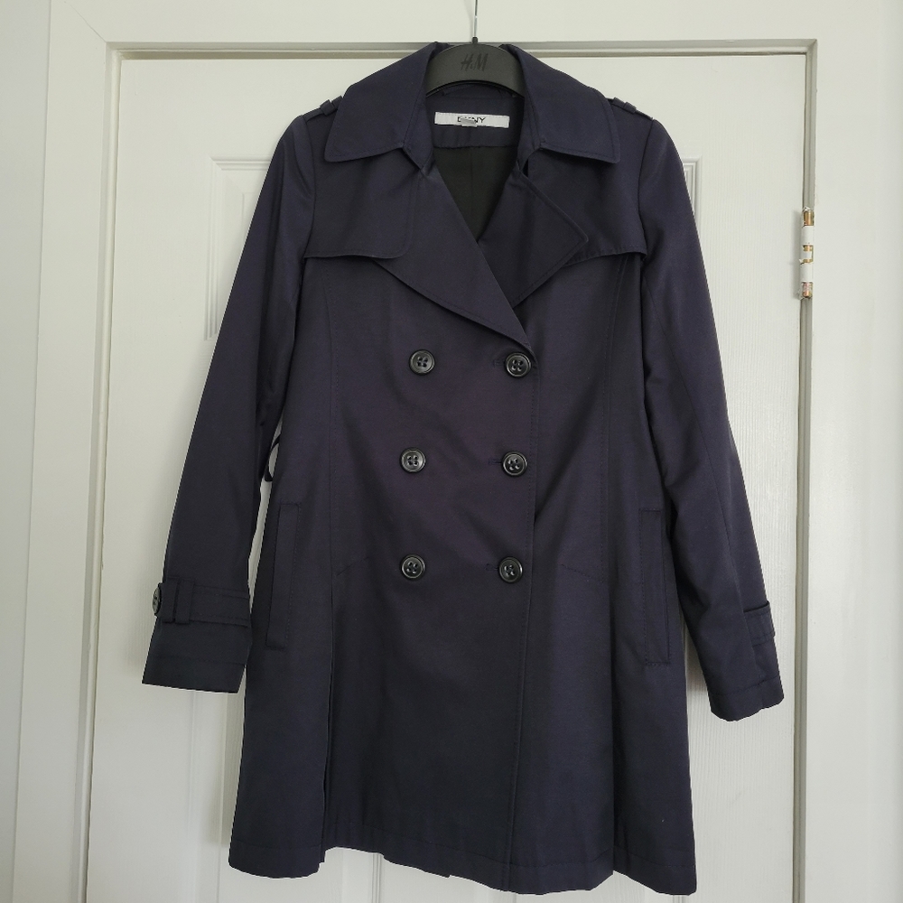 DKNY Navy Coat XS NWOT